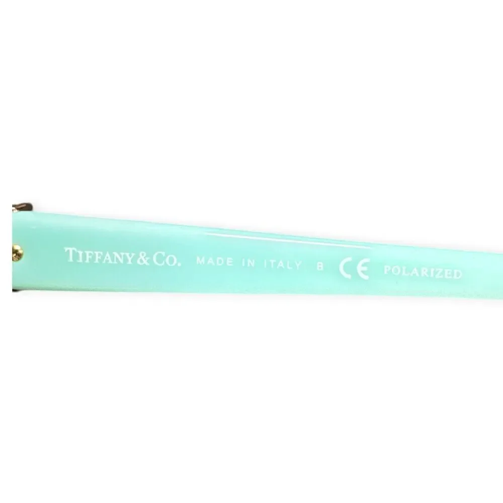 Tiffany & Co TF4047-B Black Polarized Sunglasses Flower Crystal Accent Rare‎ VTG